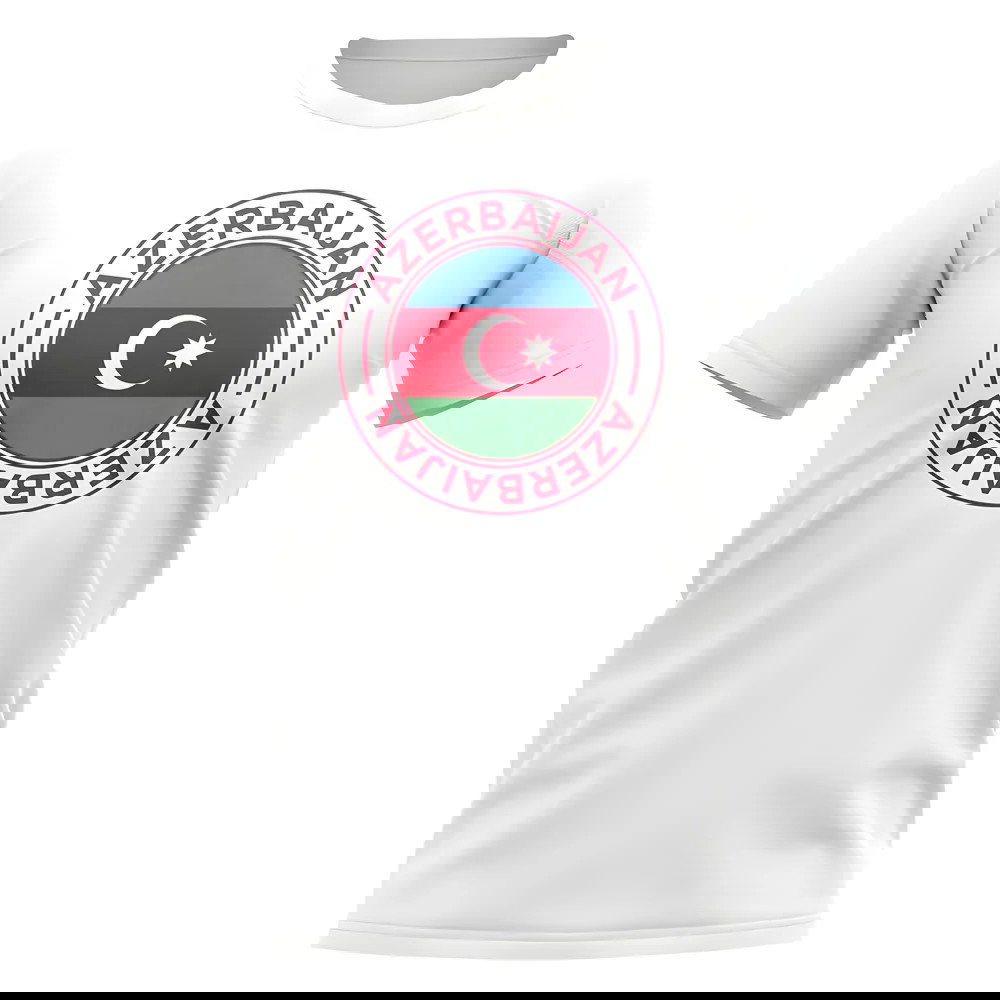 Azerbaijan Football Badge T-Shirt (White)