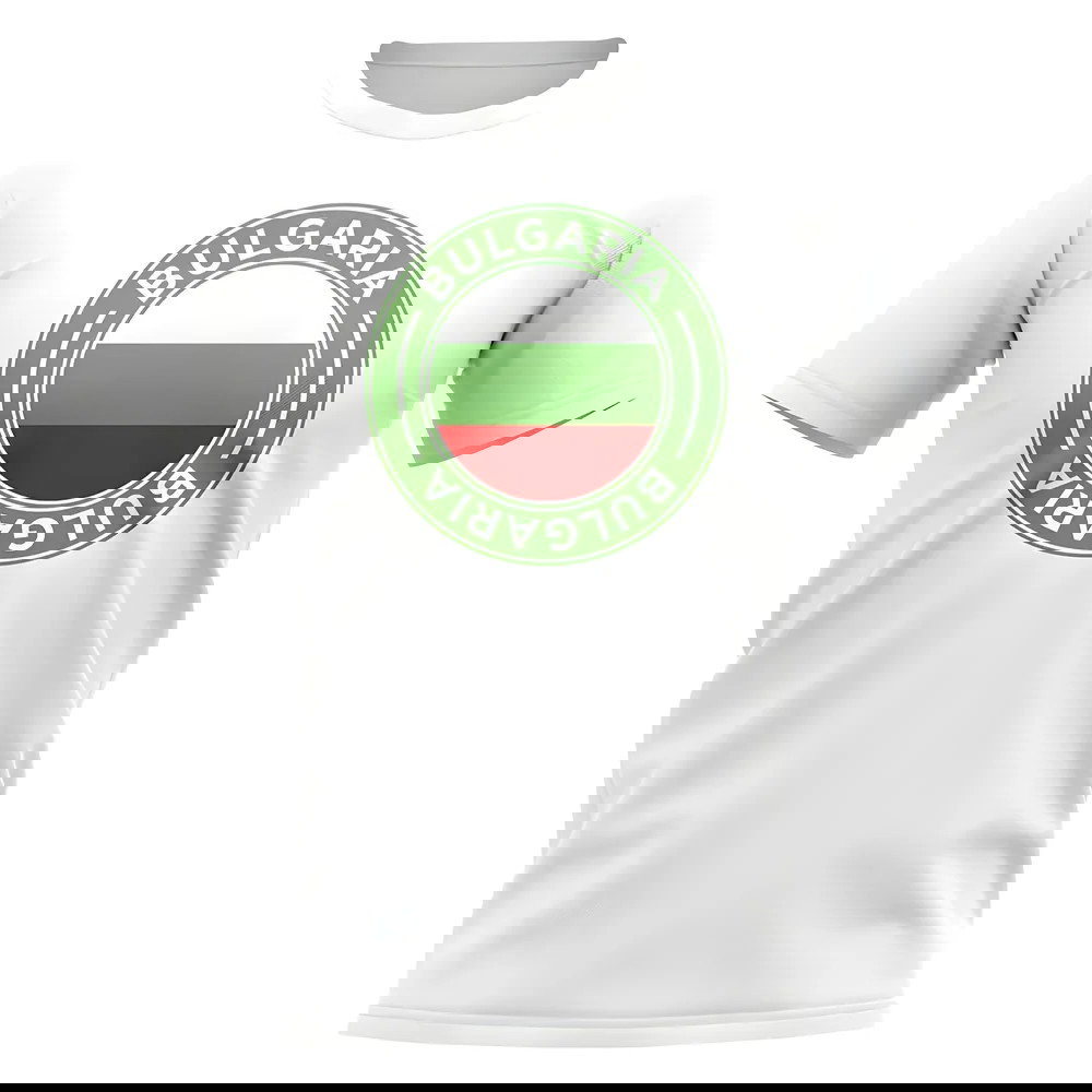 Bulgaria Football Badge T-Shirt (White)