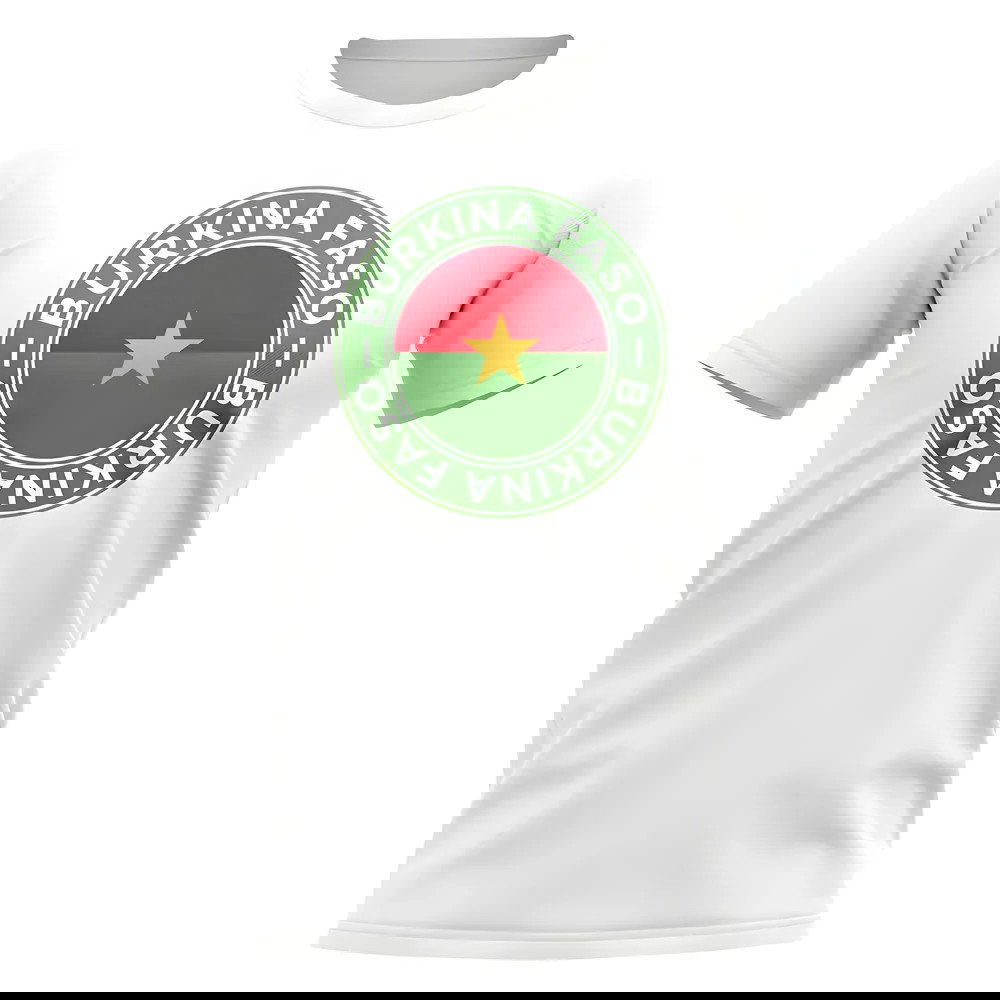 Burkina Faso Football Badge T-Shirt (White)