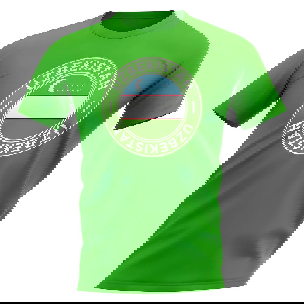 Uzbekistan Football Badge T-Shirt (Green)