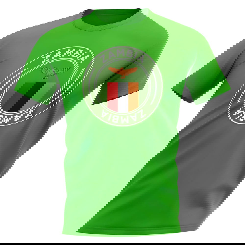 Zambia Football Badge T-Shirt (Green)