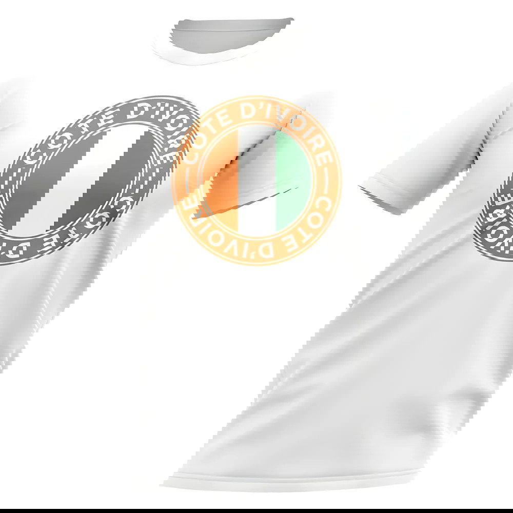 Cote D'Ivoire Football Badge T-Shirt (White)