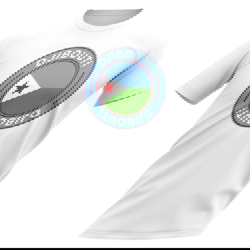 Djibouti Football Badge T-Shirt (White)