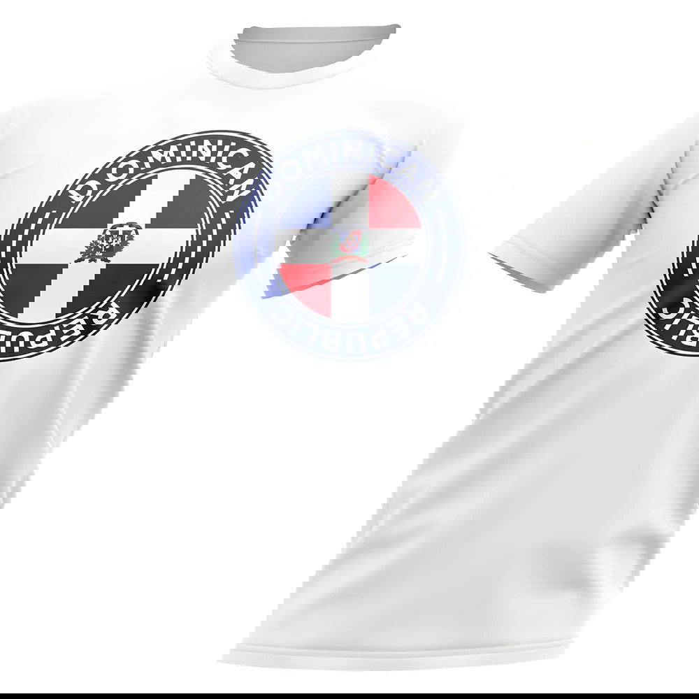 Dominican Republic Football Badge T-Shirt (White)