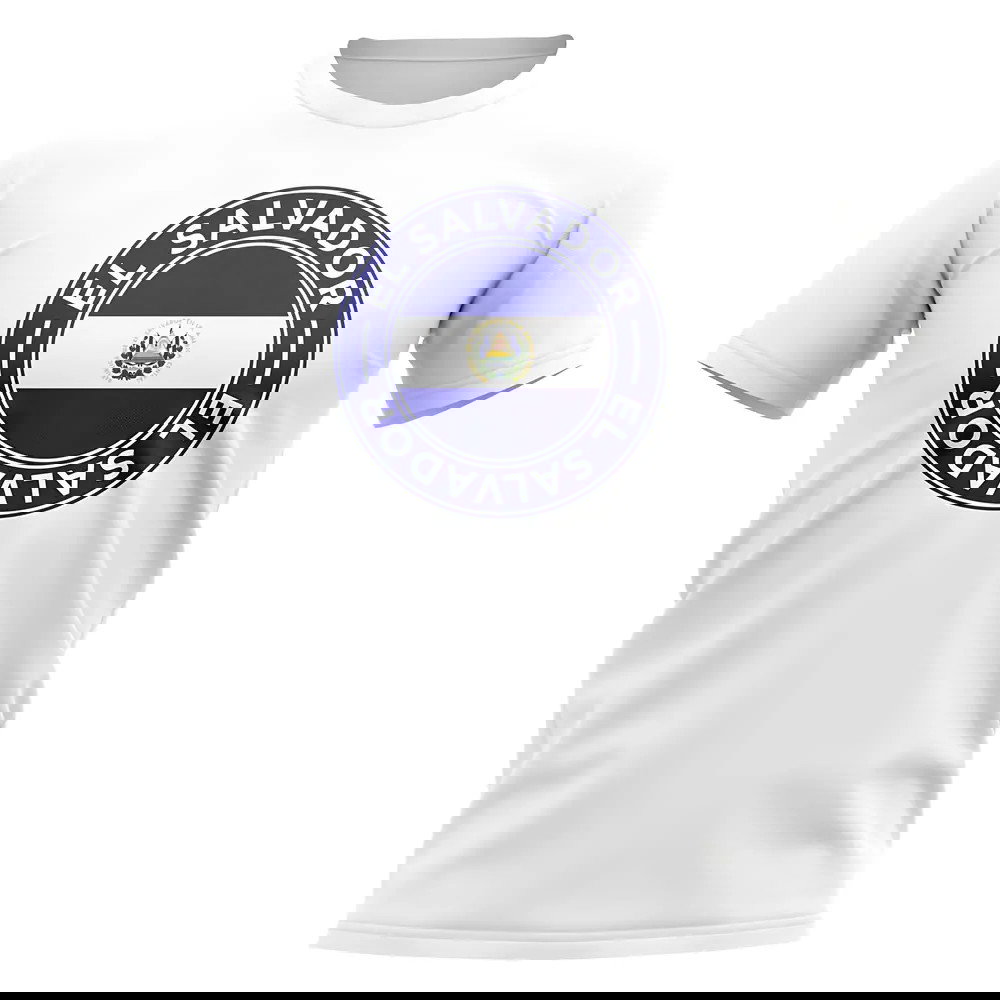 El Salvador Football Badge T-Shirt (White)