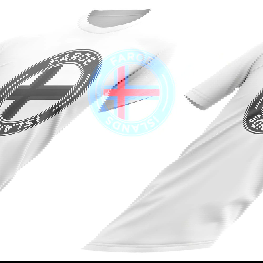 Faroe Islands Football Badge T-Shirt (White)