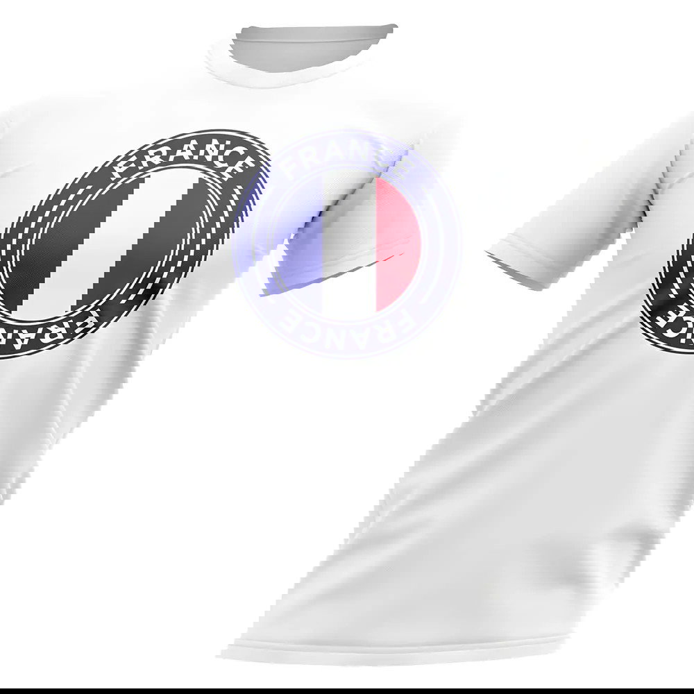France Football Badge T-Shirt (White)