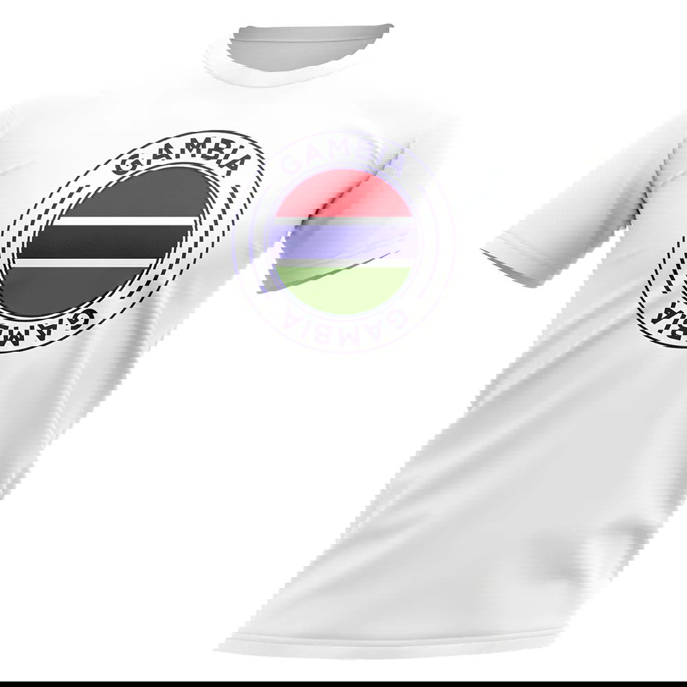 Gambia Football Badge T-Shirt (White)