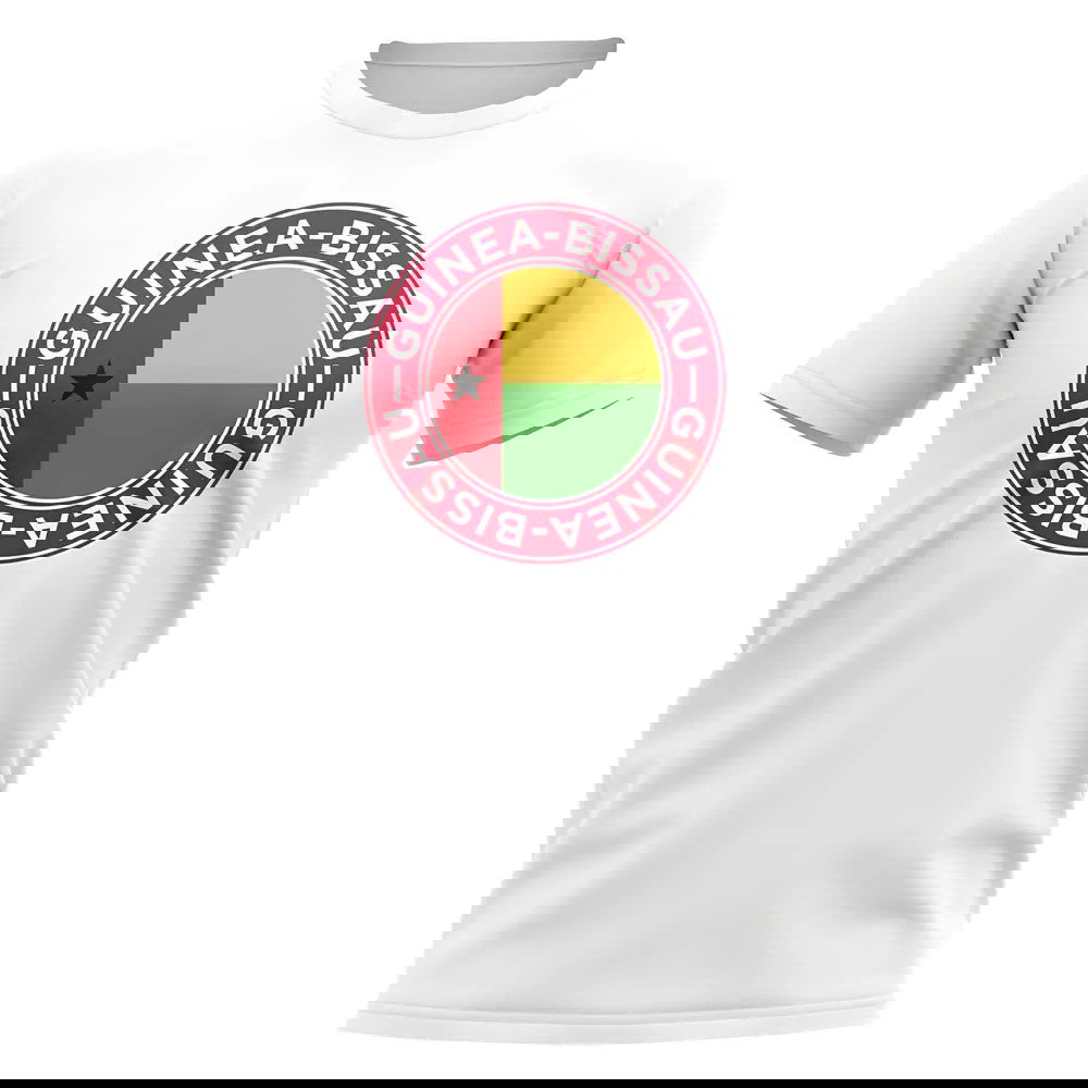 Guinea Bissau Football Badge T-Shirt (White)