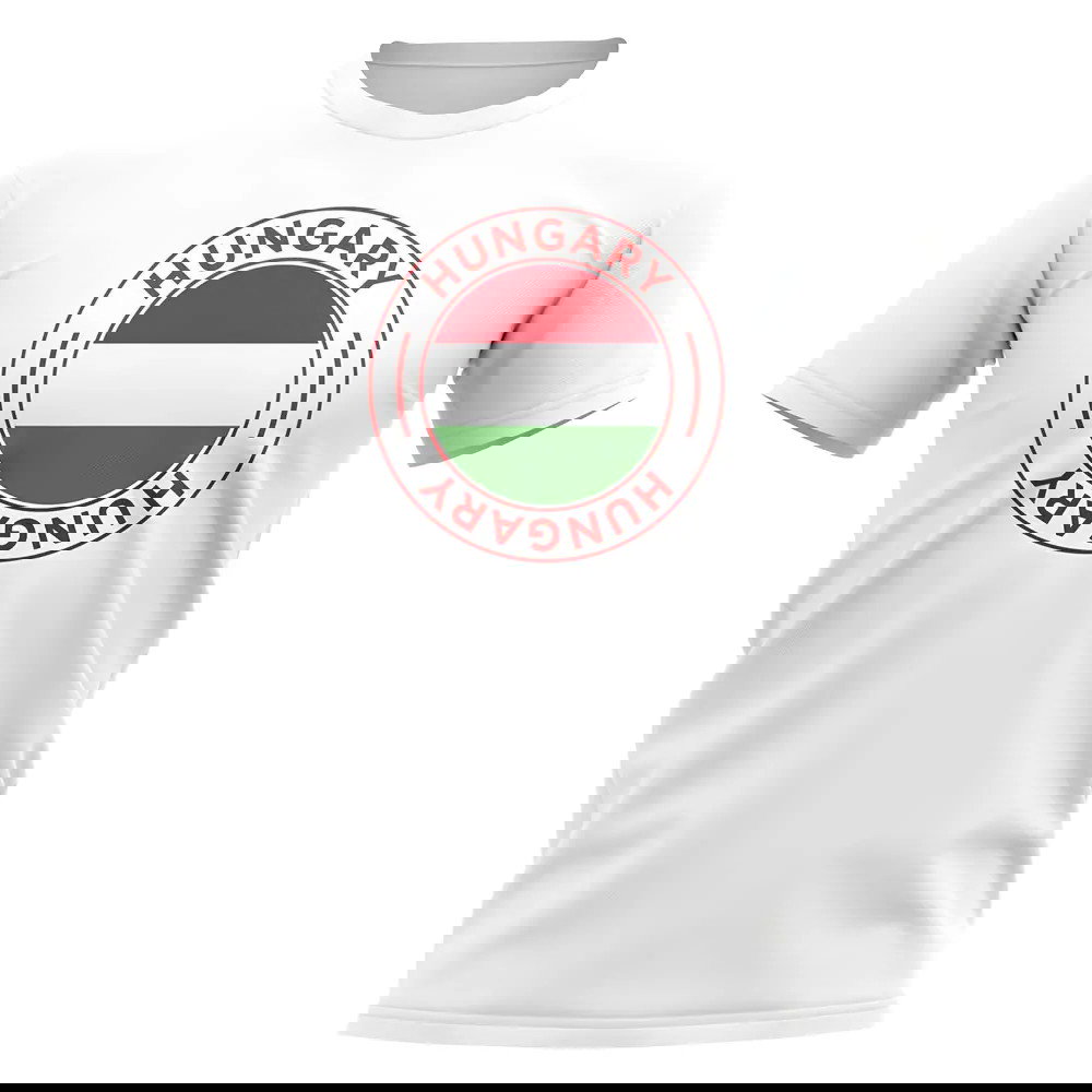 Hungary Football Badge T-Shirt (White)