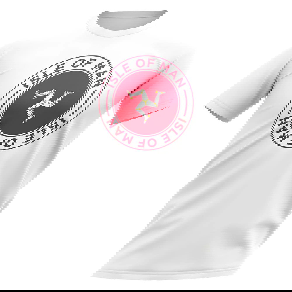 Isle Of Man Football Badge T-Shirt (White)