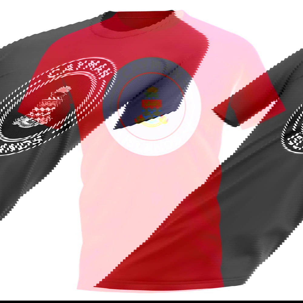 Cayman Islands Football Badge T-Shirt (Red)