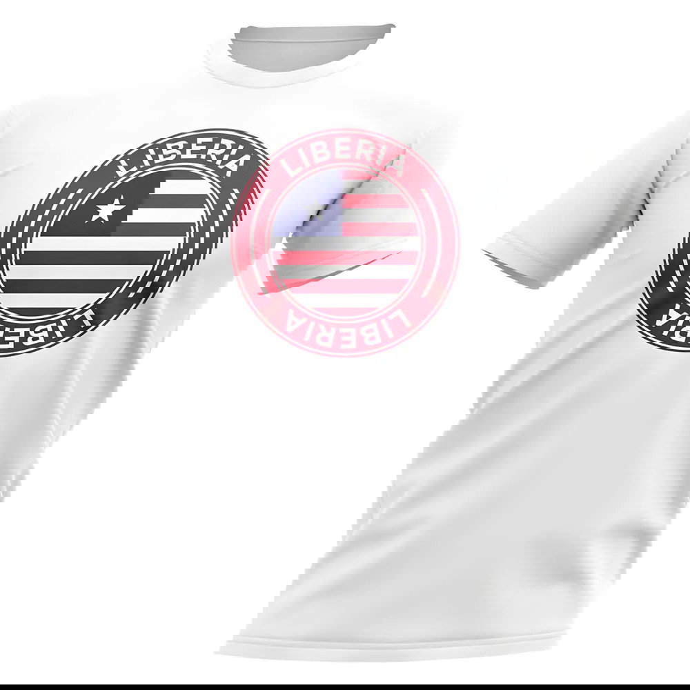 Liberia Football Badge T-Shirt (White)