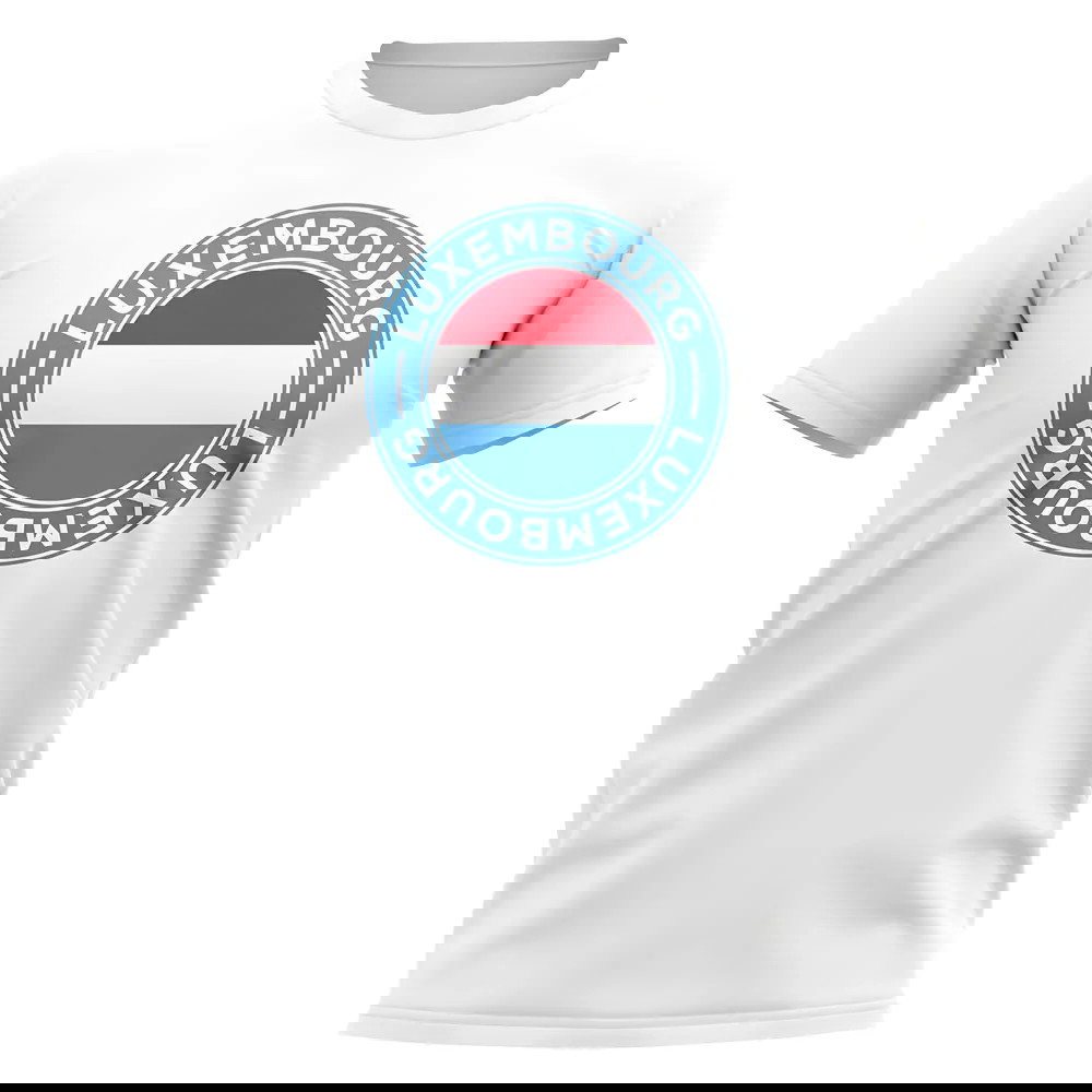 Luxembourg Football Badge T-Shirt (White)