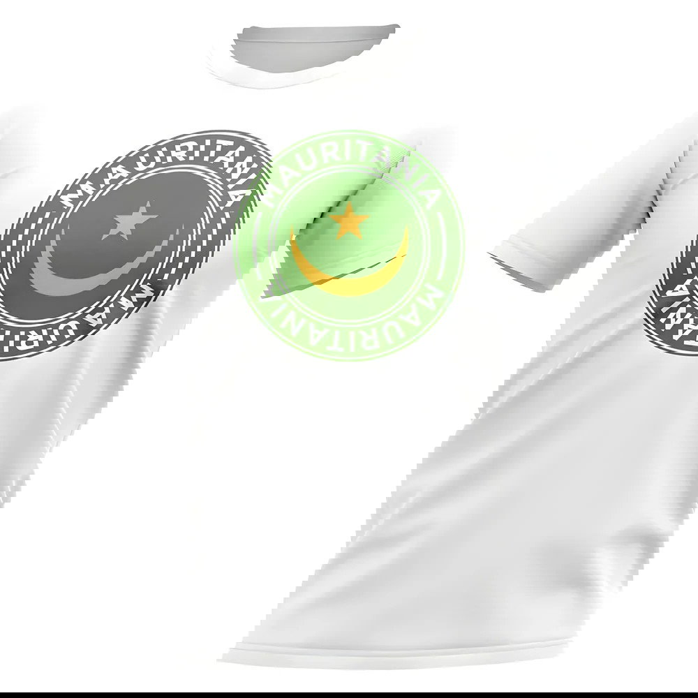 Mauritania Football Badge T-Shirt (White)