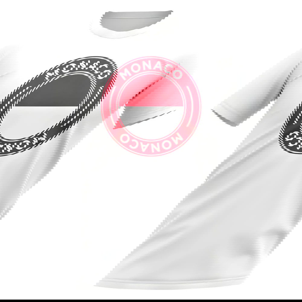 Monaco Football Badge T-Shirt (White)