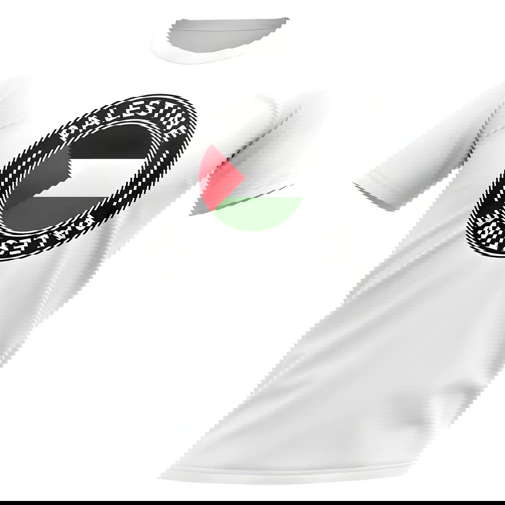 Palestine Football Badge T-Shirt (White)