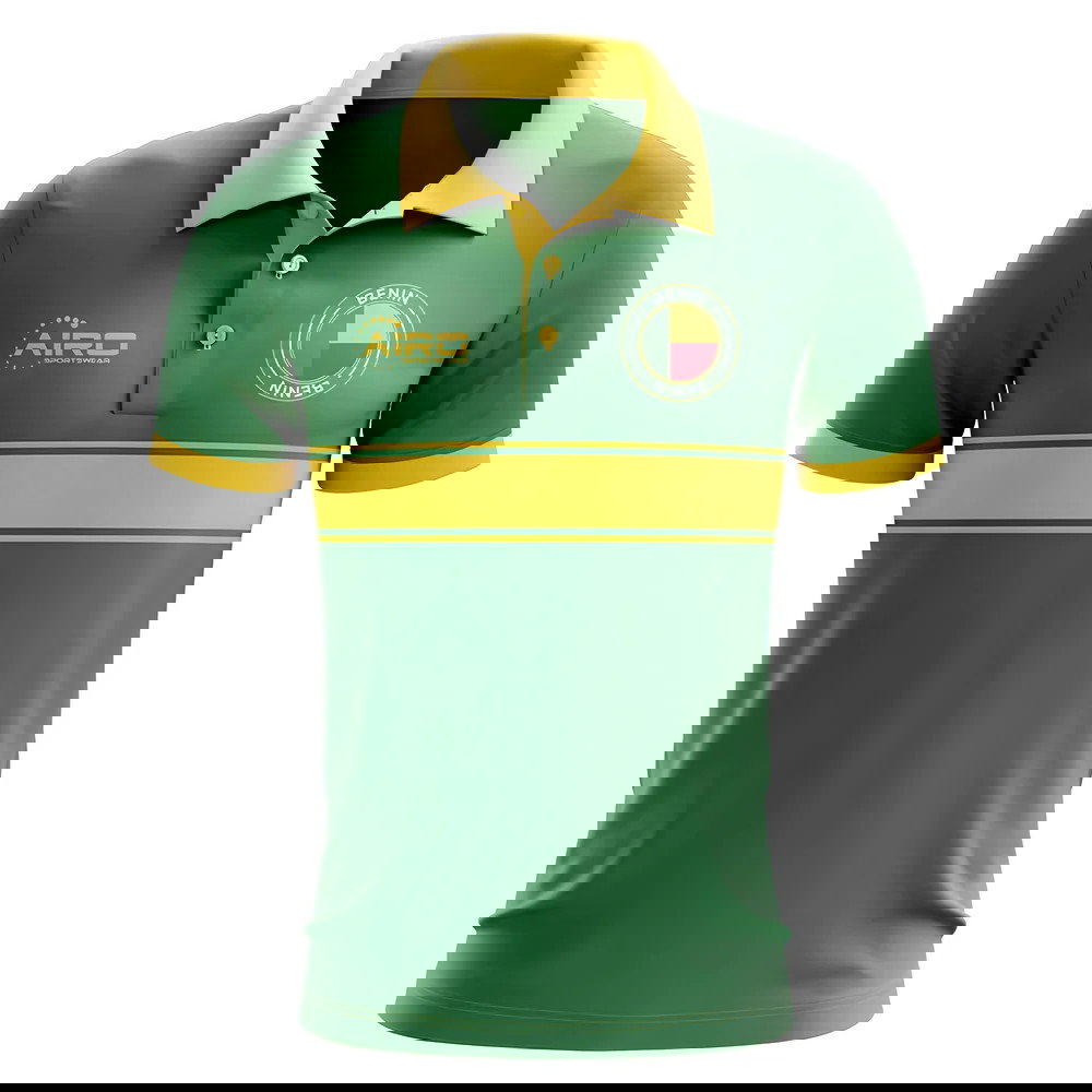 Benin Concept Stripe Polo Shirt (Green)