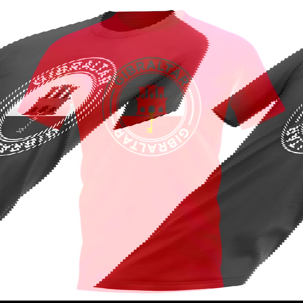 Gibraltar Football Badge T-Shirt (Red)