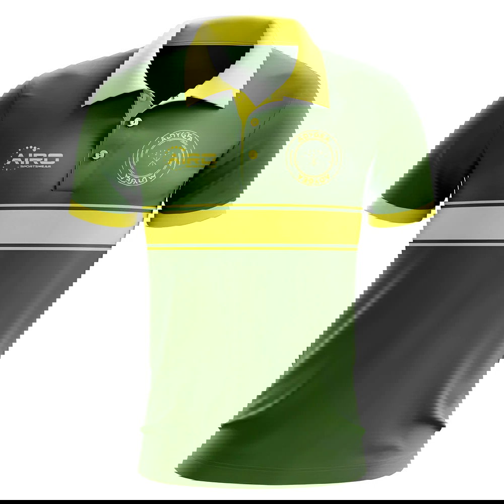 Adygea Concept Stripe Polo Shirt (Green)