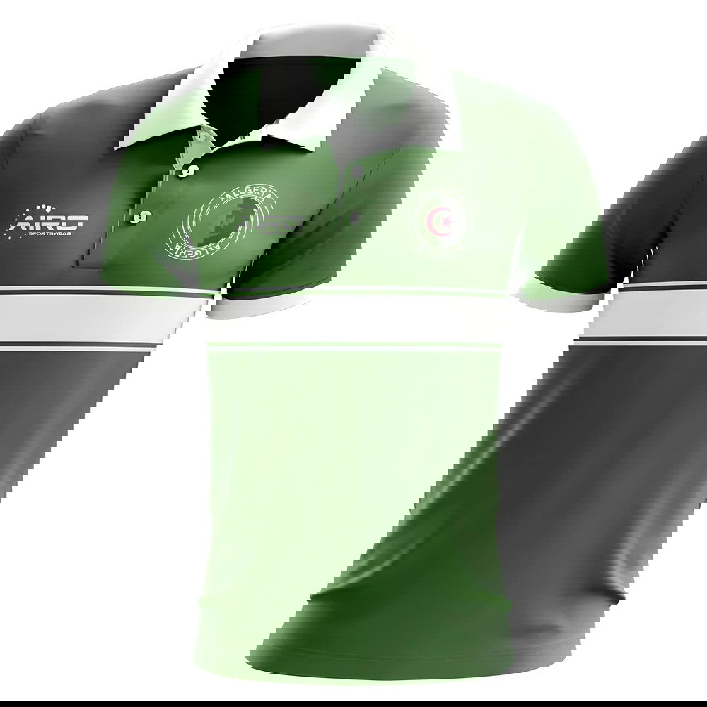 Algeria Concept Stripe Polo Shirt (Green)