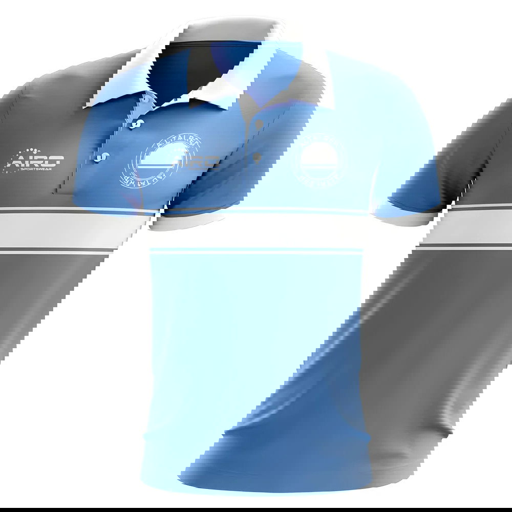 Altai Republic Concept Stripe Polo Shirt (Sky)