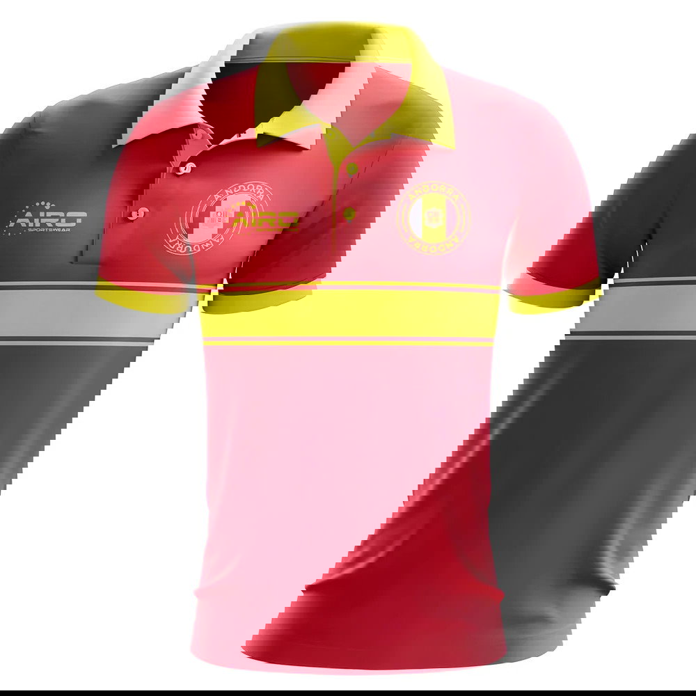 Andorra Concept Stripe Polo Shirt (Red)