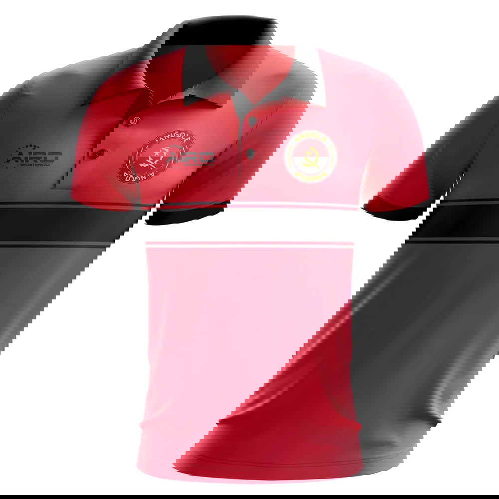 Angola Concept Stripe Polo Shirt (Red)