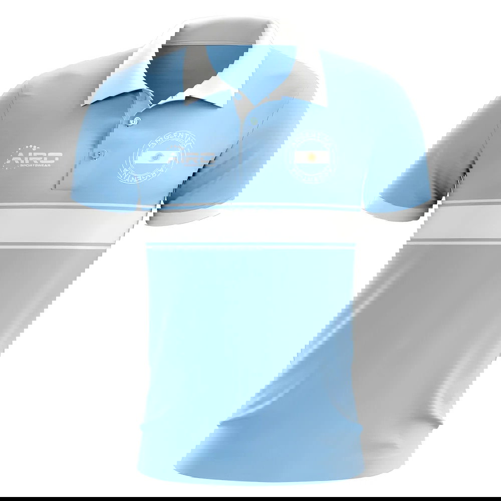Argentina Concept Stripe Polo Shirt (Sky)