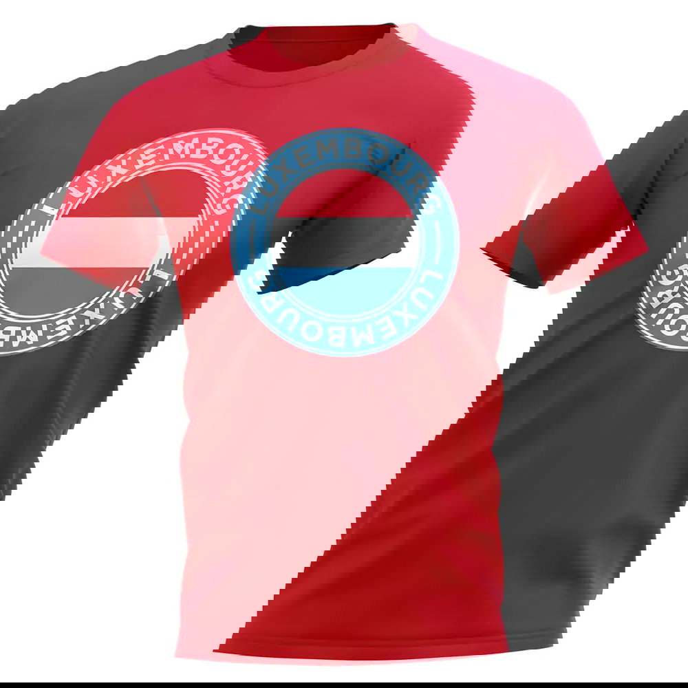 Luxembourg Football Badge T-Shirt (Red)