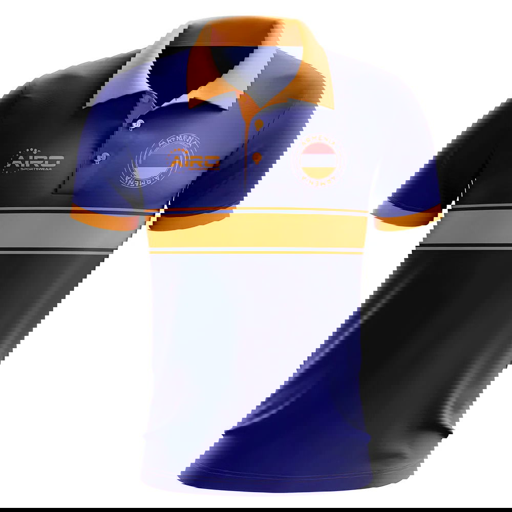 Armenia Concept Stripe Polo Shirt (Royal)