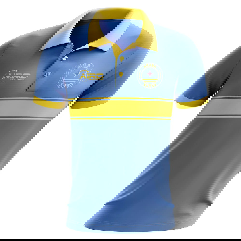 Aruba Republic Concept Stripe Polo Shirt (Blue)