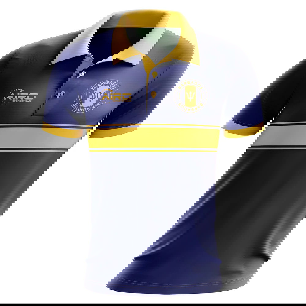 Barbados Concept Stripe Polo Shirt (Navy)