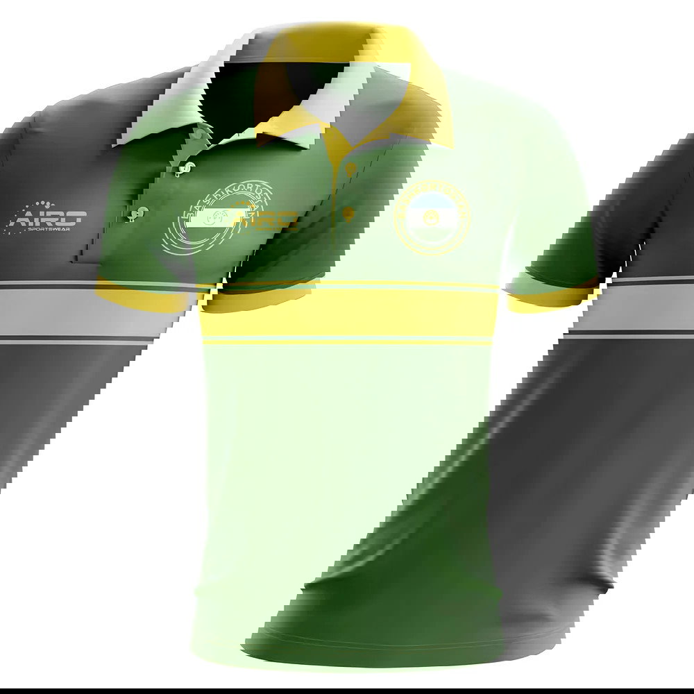 Bashkortostan Concept Stripe Polo Shirt (Green)