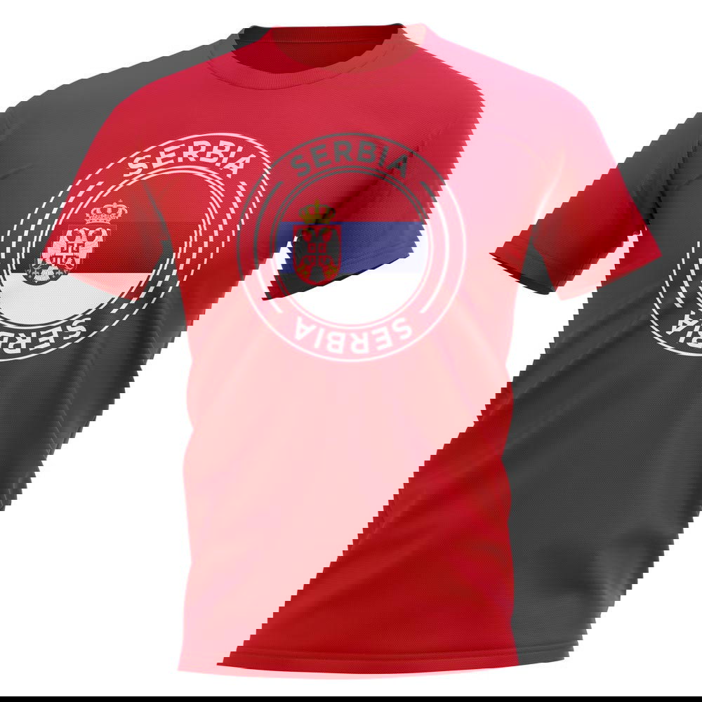 Serbia Football Badge T-Shirt (Red)