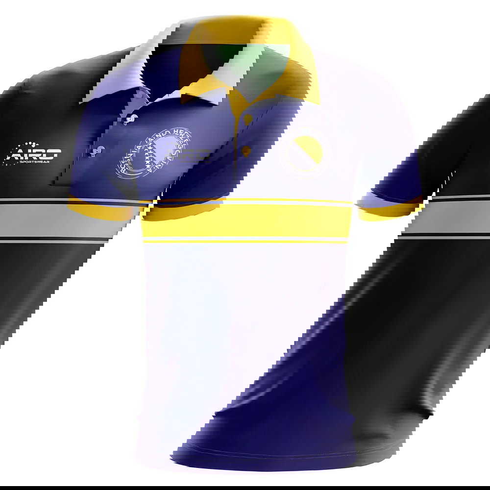 Bosnia Concept Stripe Polo Shirt (Blue)