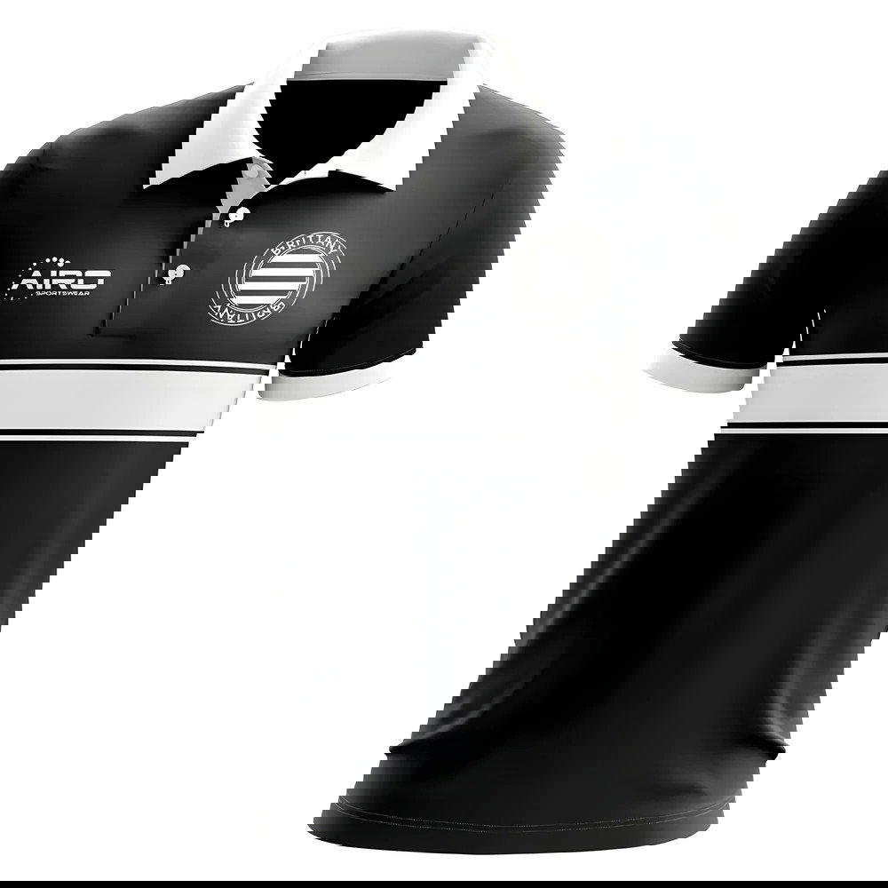 Brittany Concept Stripe Polo Shirt (Black)