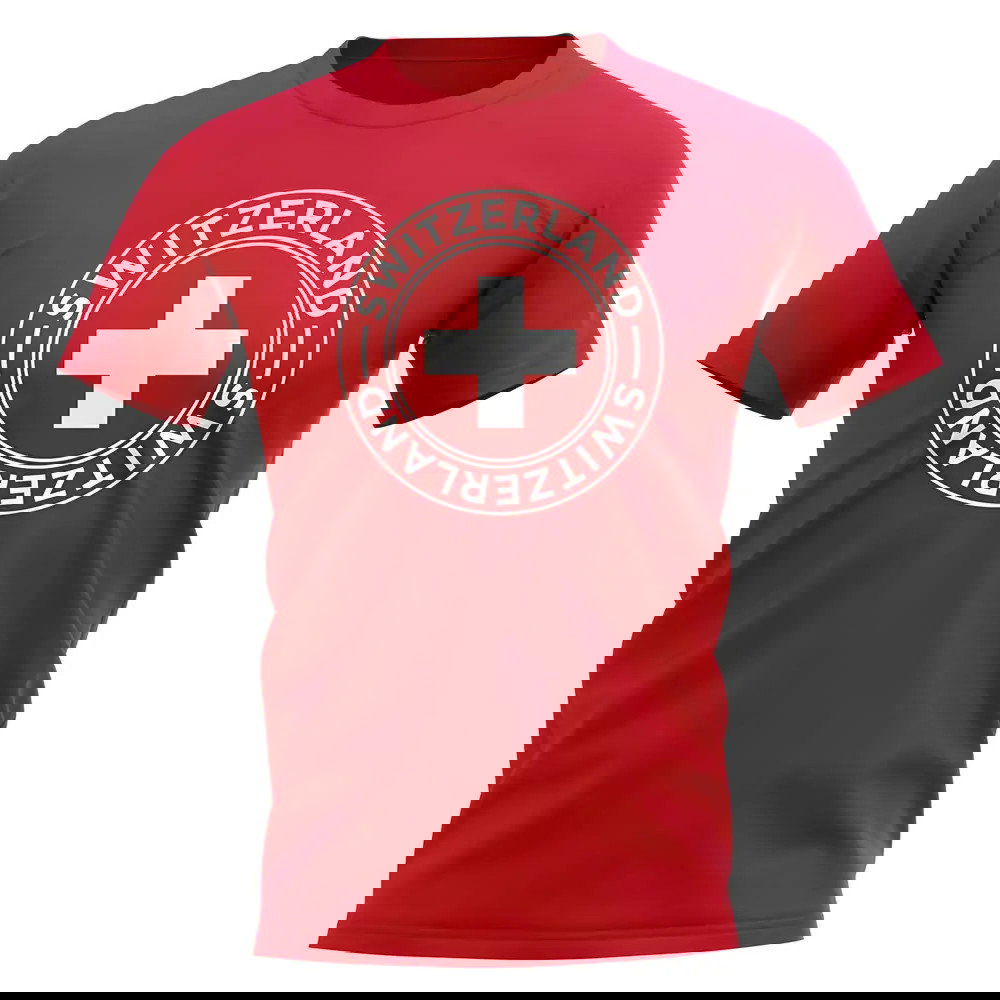 Switzerland Football Badge T-Shirt (Red)