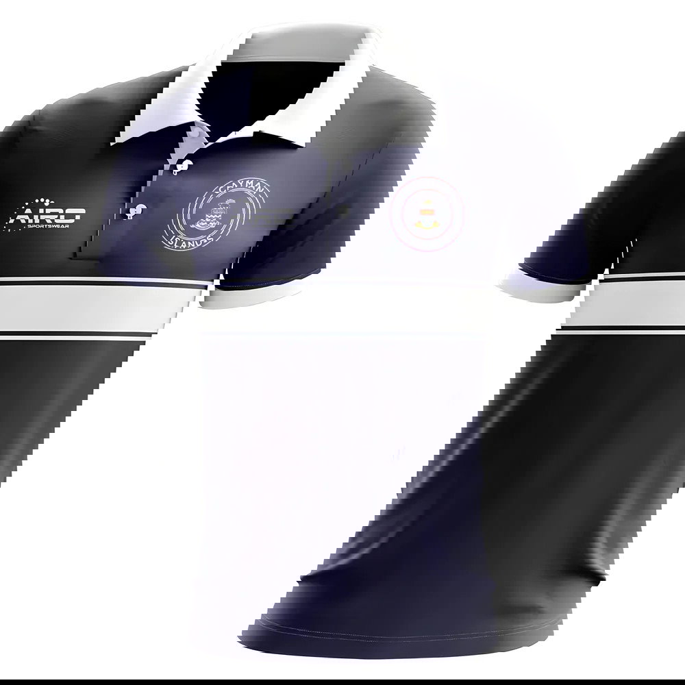 Cayman Islands Concept Stripe Polo Shirt (Navy) - Kids