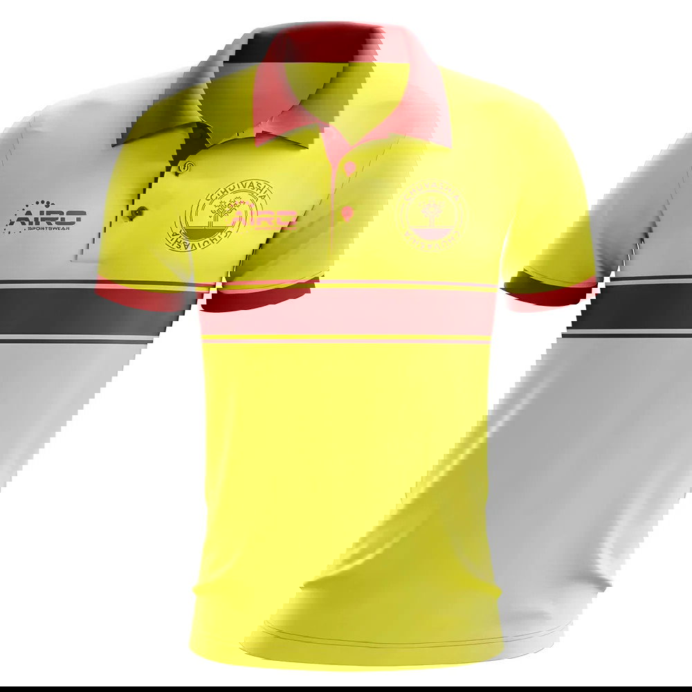 Chuvashia Concept Stripe Polo Shirt (Yellow)