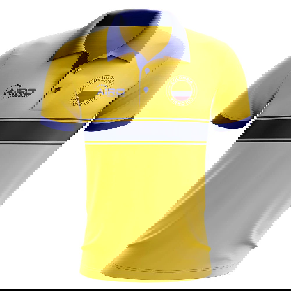 Colombia Concept Stripe Polo Shirt (Yellow)