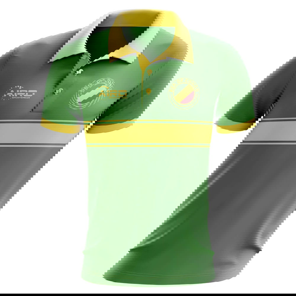 Congo Concept Stripe Polo Shirt (Green)