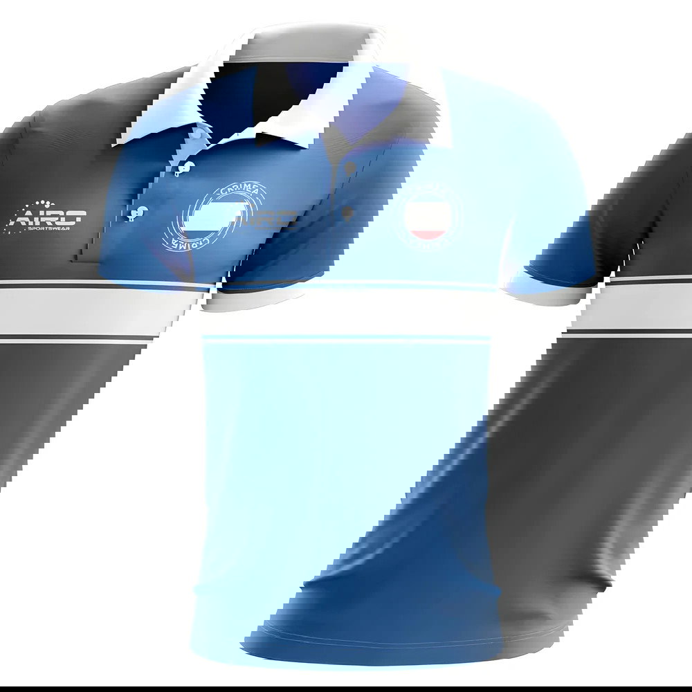 Crimea Concept Stripe Polo Shirt (Blue) - Kids