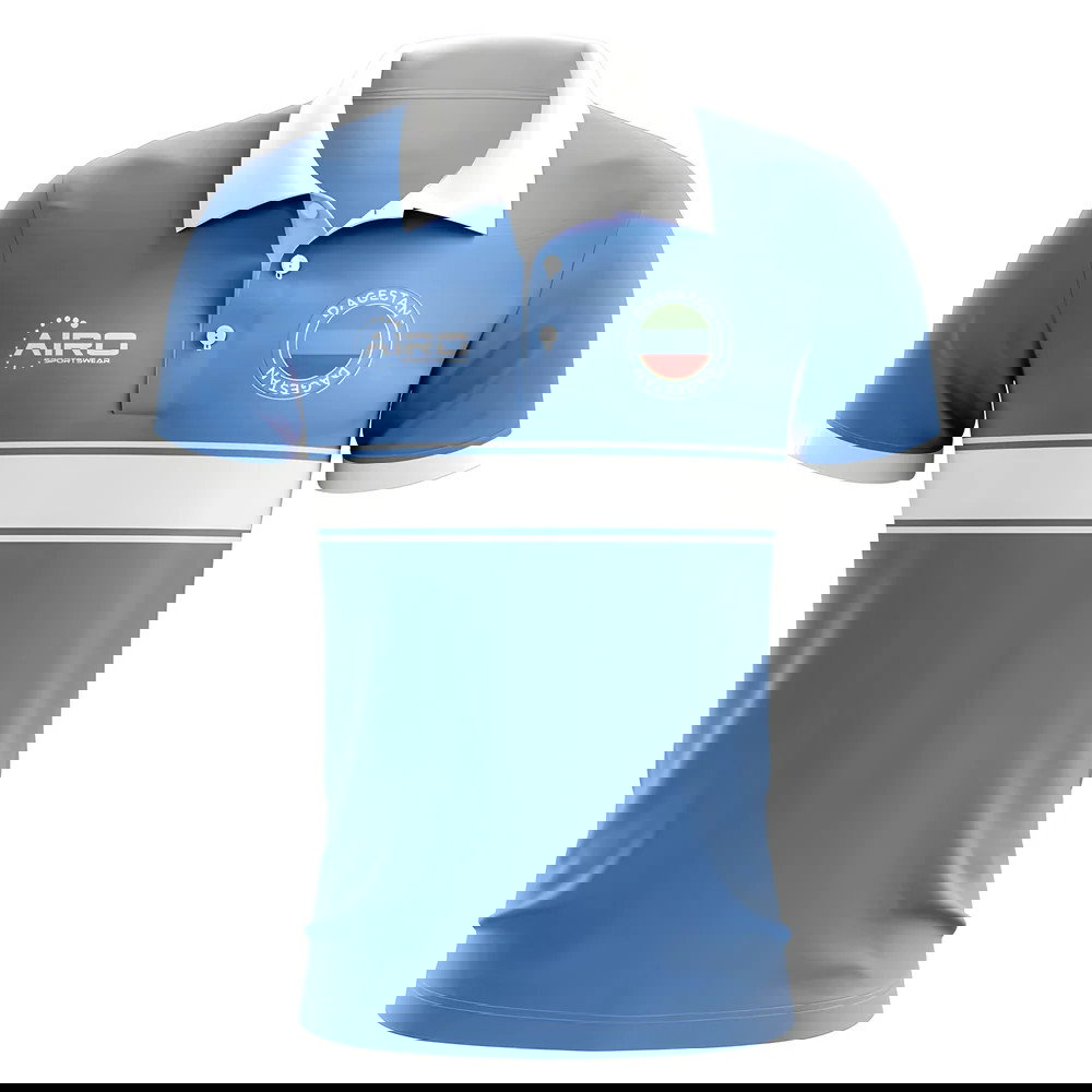 Dagestan Concept Stripe Polo Shirt (Sky)