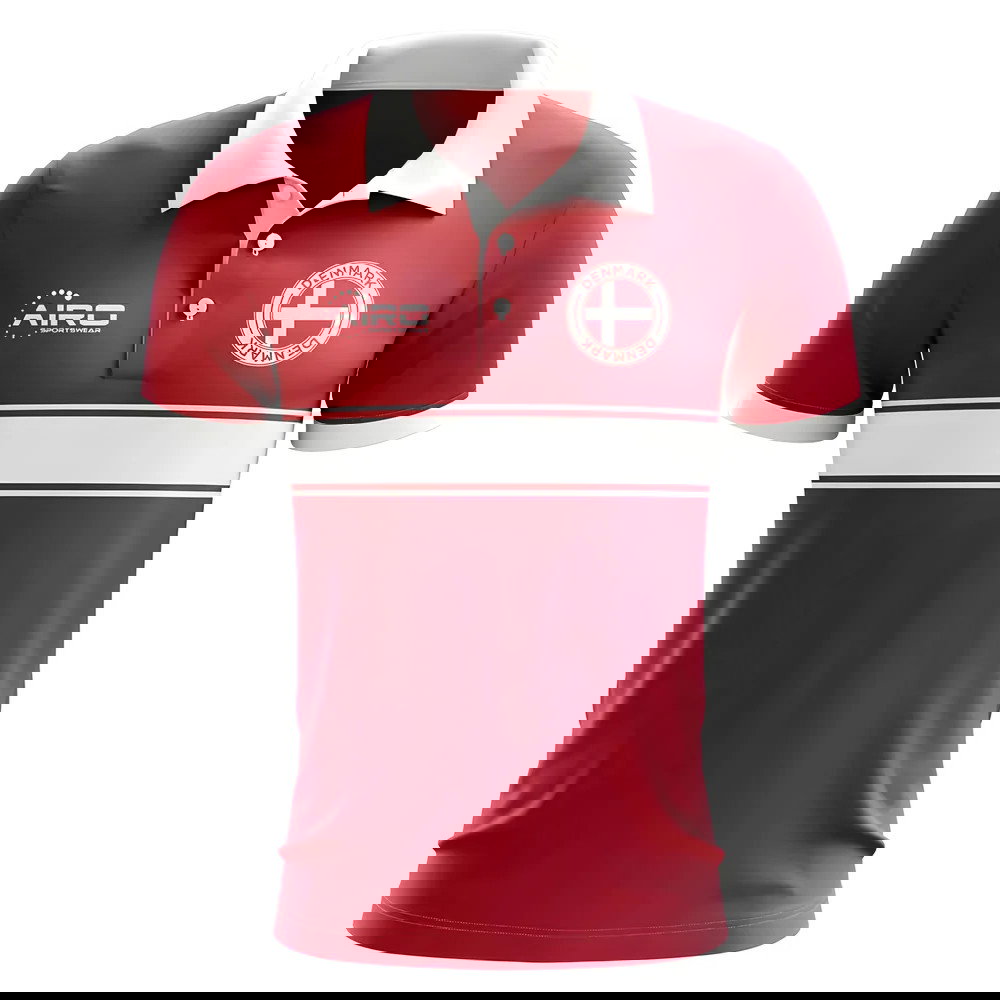 Denmark Concept Stripe Polo Shirt (Red)