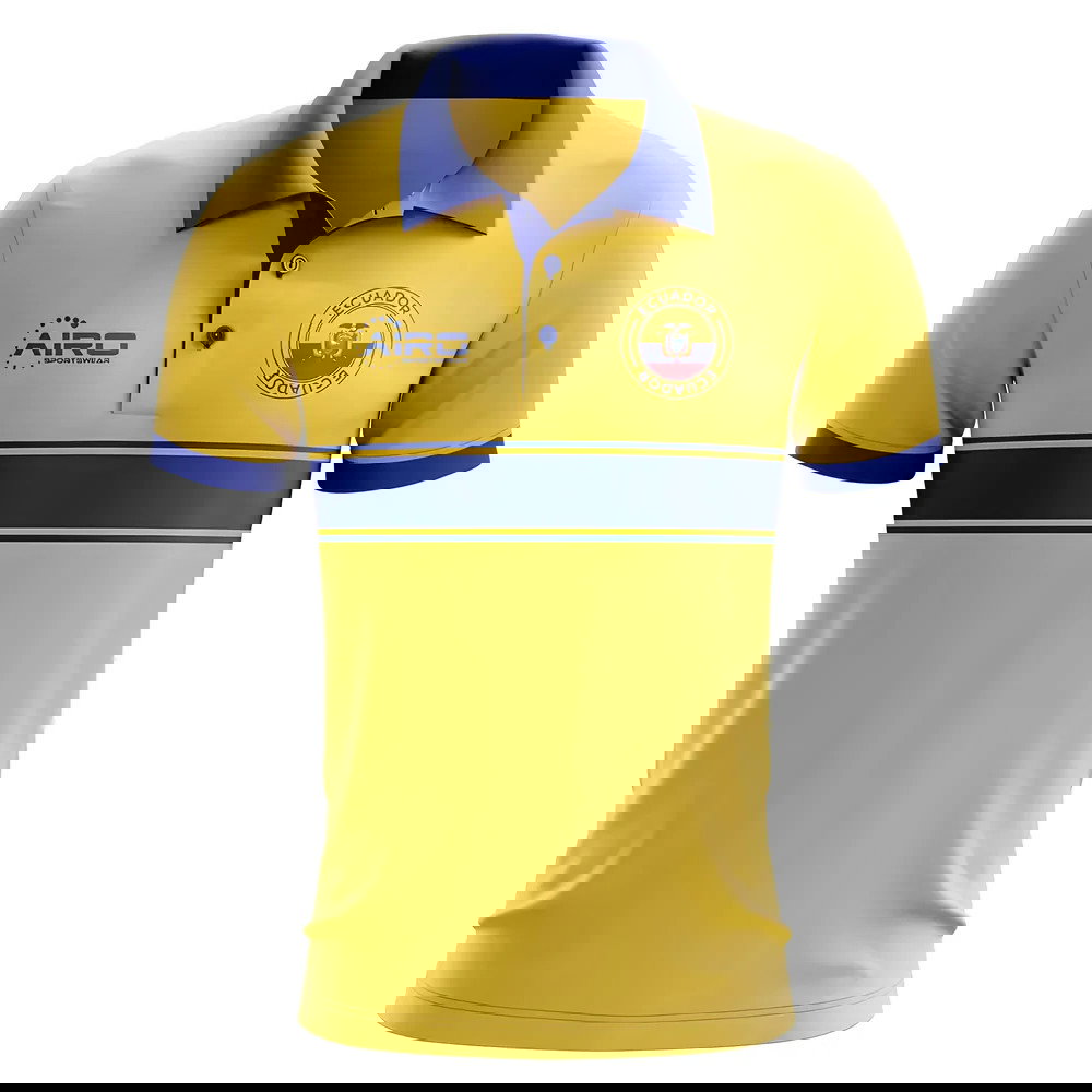 Ecuador Concept Stripe Polo Shirt (Yellow)