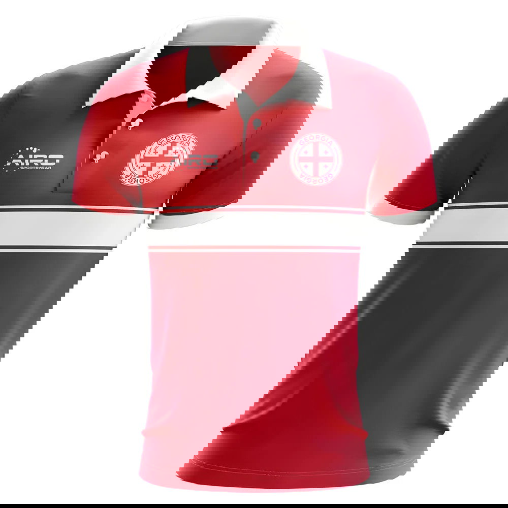 Georgia Concept Stripe Polo Shirt (Red)