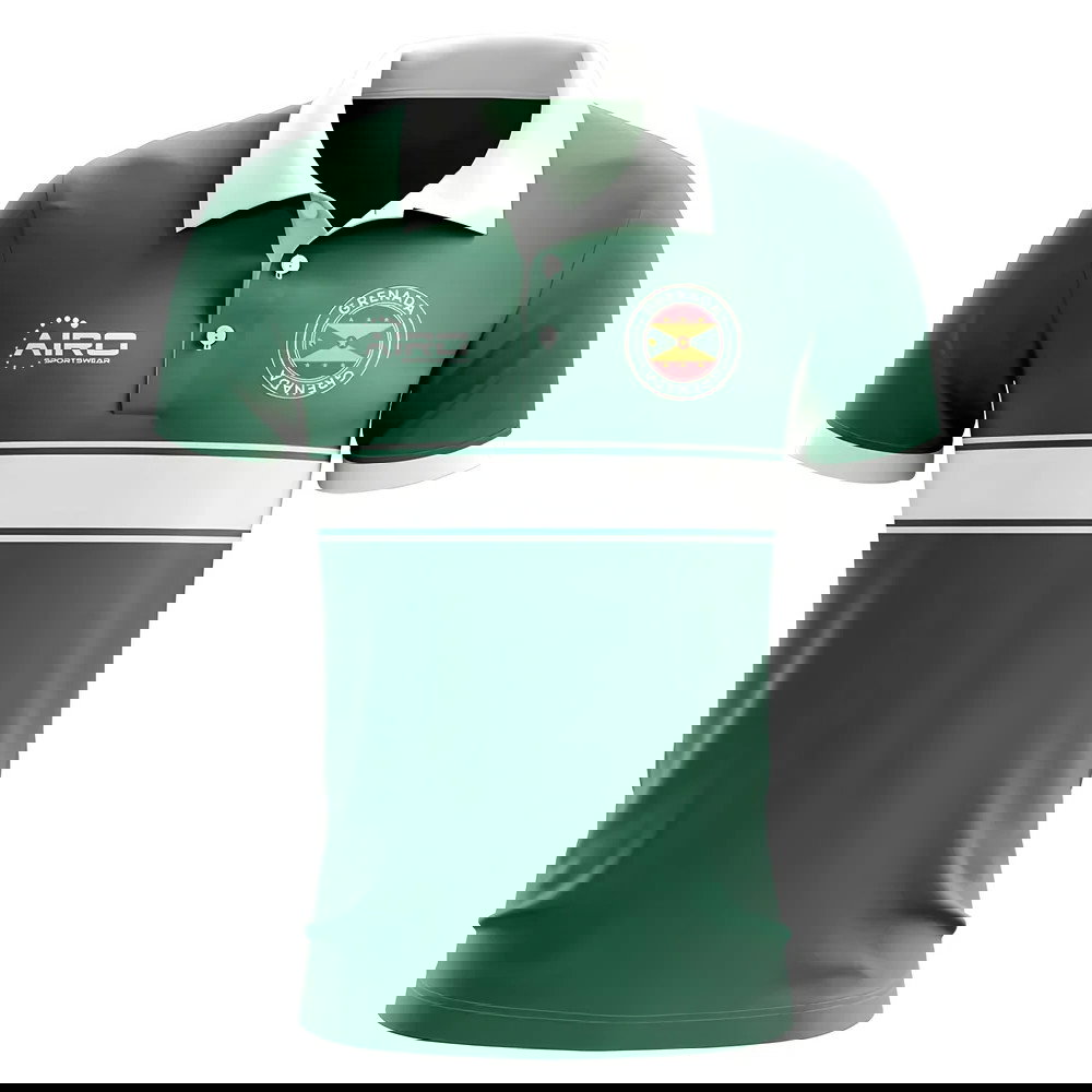 Grenada Concept Stripe Polo Shirt (Green)