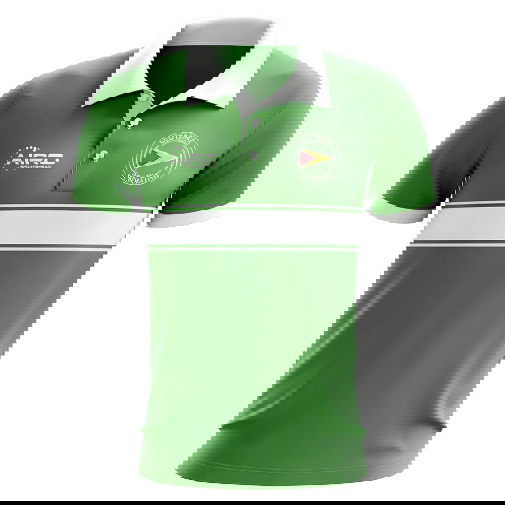 Guyana Concept Stripe Polo Shirt (Green)