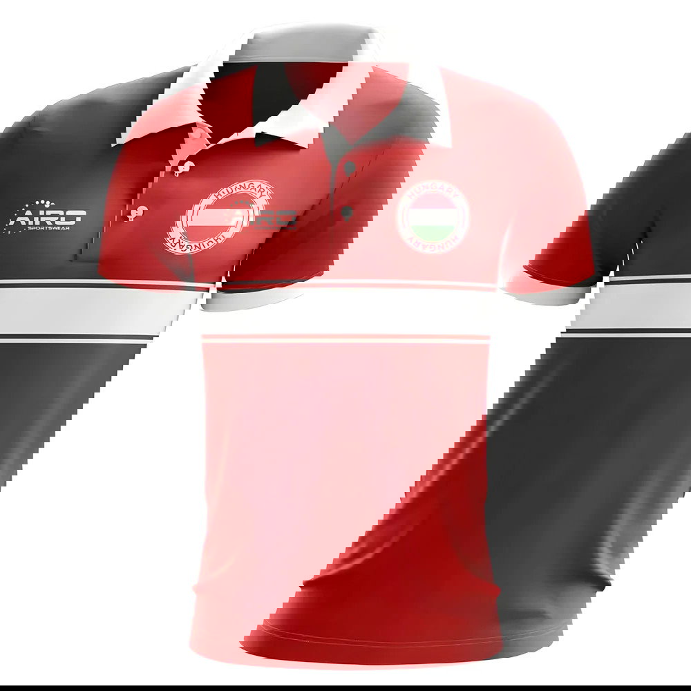 Hungary Concept Stripe Polo Shirt (Red)